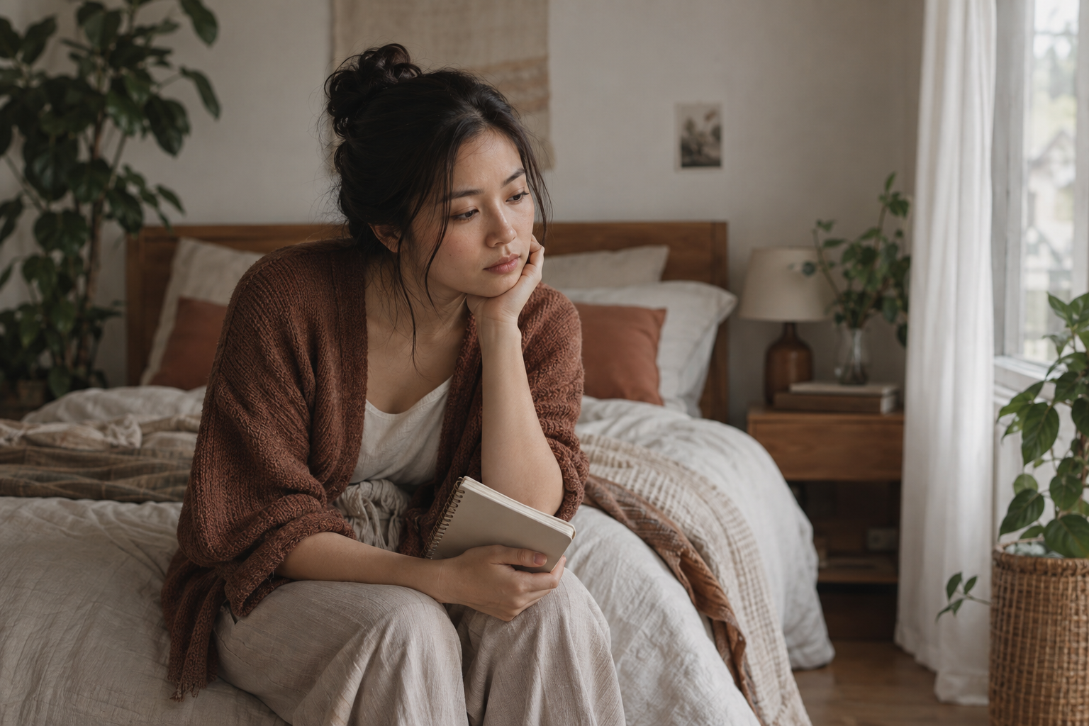 Người phụ nữ mệt mỏi và tự trách bản thân